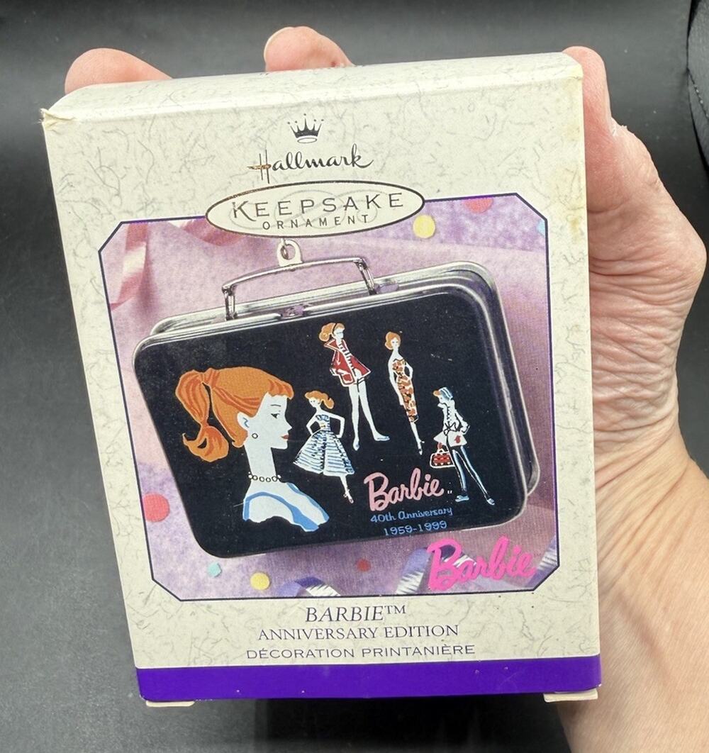 Hallmark 1999 Barbie 40th Anniversary Edition Tin Lunchbox Ornament -31D